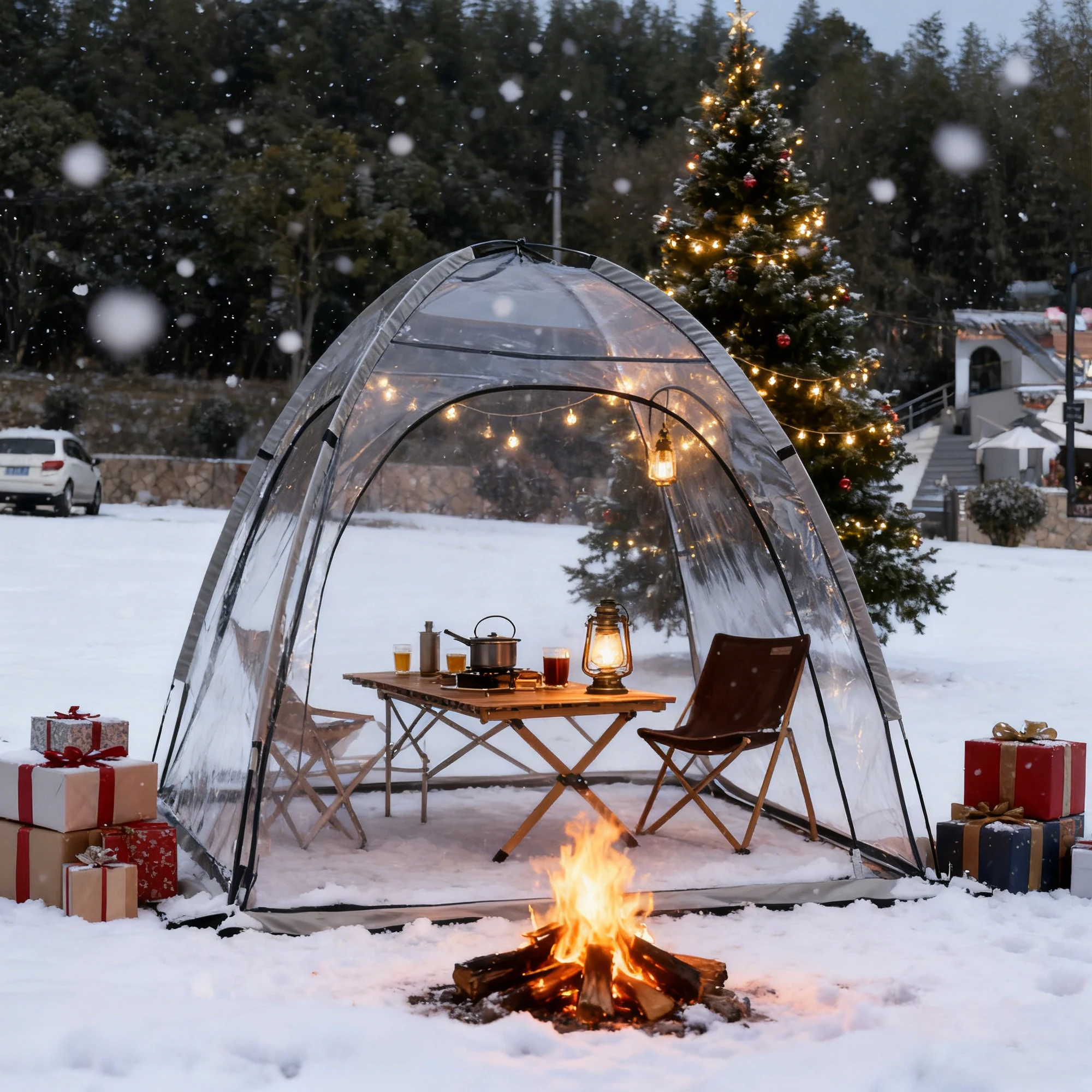 

Winter Star Tent Transparent Bubble House,Sport Tent Clear Sun Room Household Courtyard Hotel Shed Outdoor Camping Relaxing