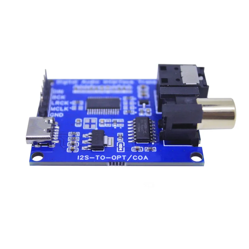CS8406 I2S to SPDIF Optical Coaxial Digital Audio Adapter Board 24bit 192kHz I²S Input to TOSLINK & Coax Output Converter Module