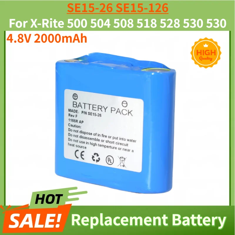 SE15-26 SE15-126 High Quality Battery 4.8V 2000mAh for X-Rite 530 530 500 504 508 518 528 Replacement Battery