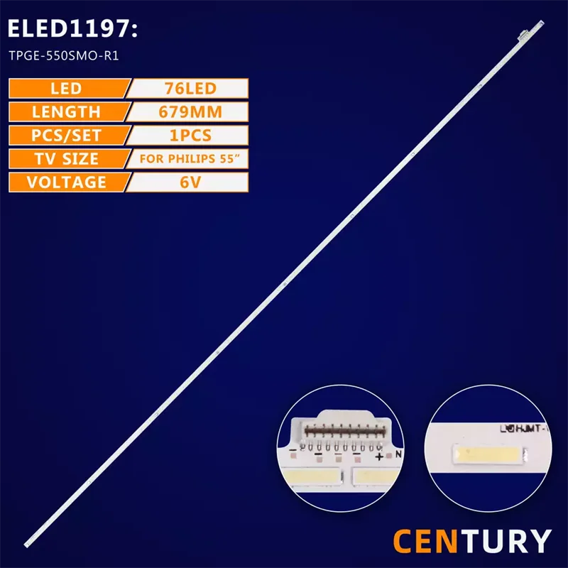 10kit LED backlight strip TPGE-550SMO-R1 76LED  for   Philips LTY550HJ03, LTI550HN02, 55PFS8159 55PFS8109/12 55PFS8109/60