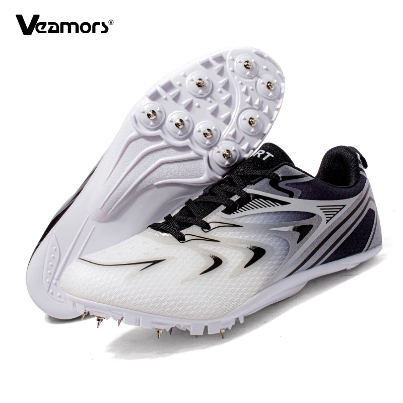 

Track Field Shoes for Men Women Non-slip Pro Running Spikes for Sprint Race Training – 8 Spikes Professional Running Sneakers