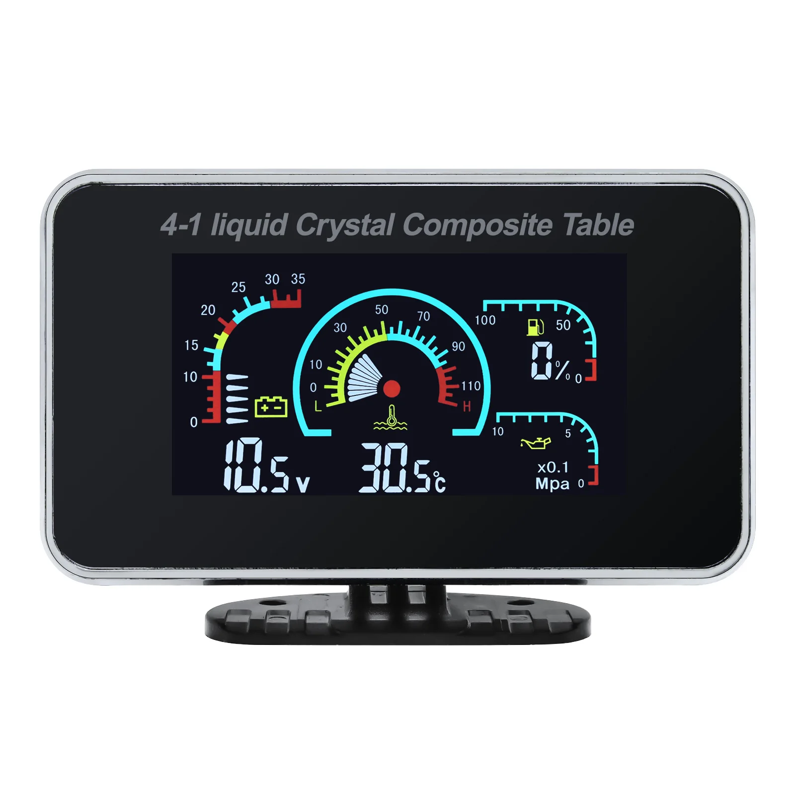 2 In 1 Car LCD Display Gauge 3 In 1 Voltmeter 4 In 1 LCD Digital Oil Pressure Gauge Fuel Level Temp Meter 1/8 NPT Press Sensor