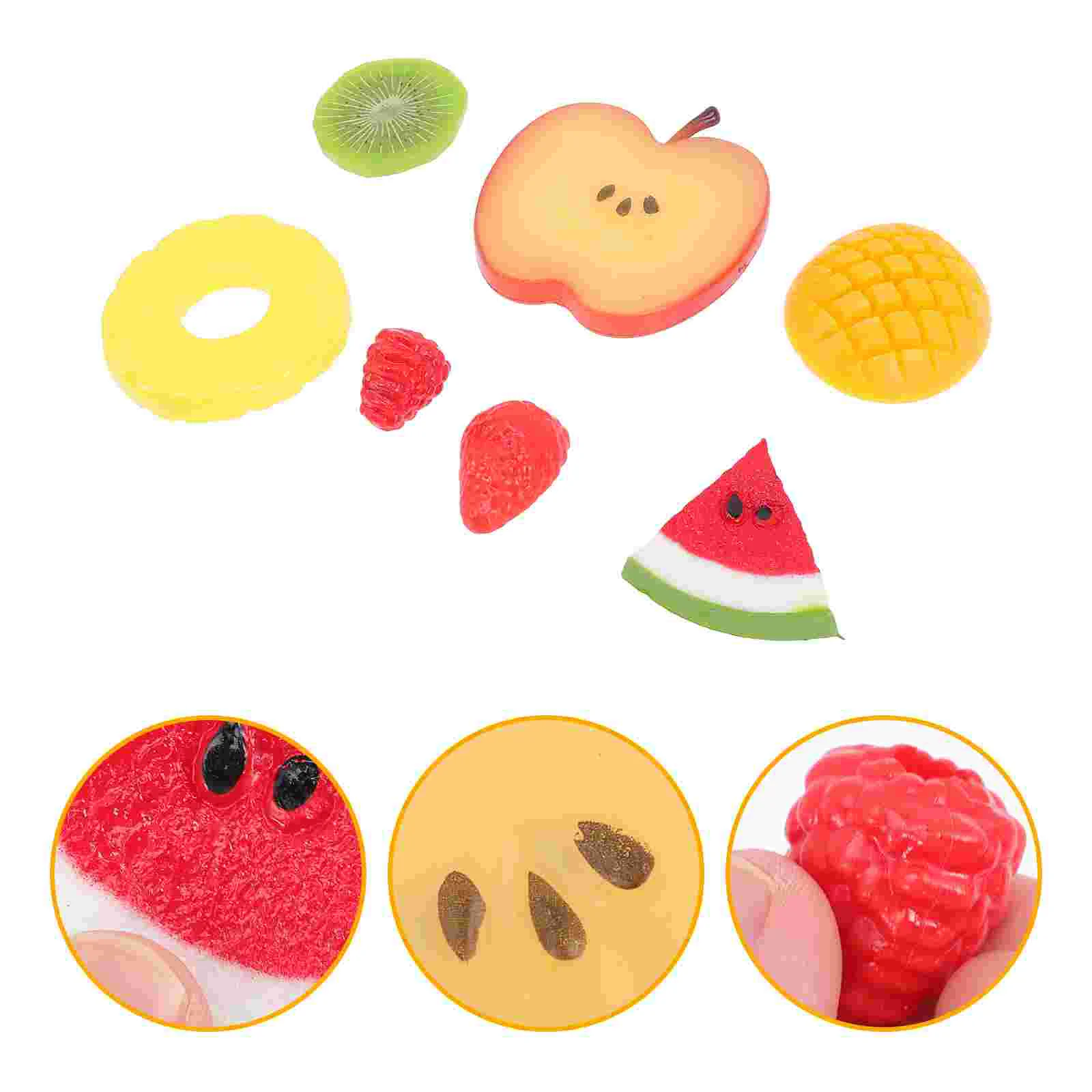 

16 Pcs Artificial Fruit Slices Fake Pineapple Strawberries Party Decor Fruits Decorate