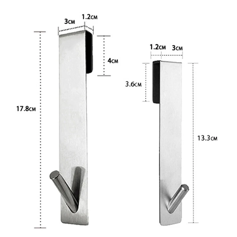 Gancho trasero para puerta de ducha de baño, acero inoxidable sobre colgador de puerta de vidrio, toallero de ducha en forma de S, colgador de