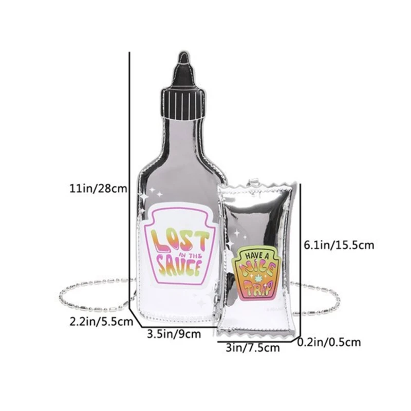 Fashion Lady's Bottle Shoulder Bag for Women Girls Delicate Waist With Wallet Purse Crossbody Bags Functionality