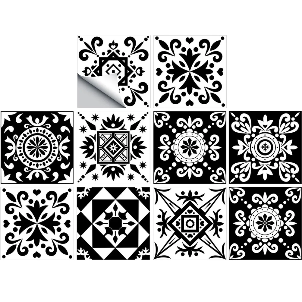 10 Pcs Home Decor Wall Stickers Tiles Self Adhesive Decorative Decals DIY for Peel and Bathroom Kitchen view 6
