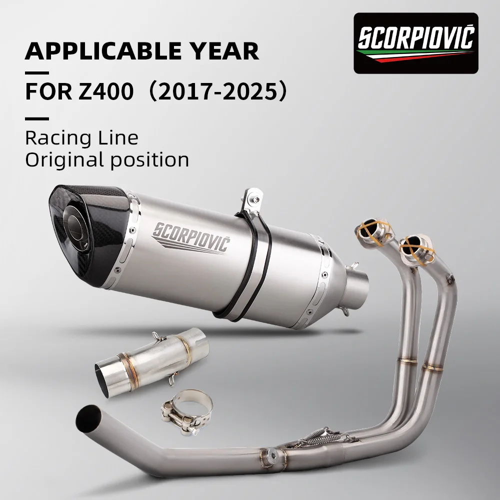 

Fit Z400 2017-2025, 51mm Modified Exhaust Manifold Slip On Full Exhaust System
