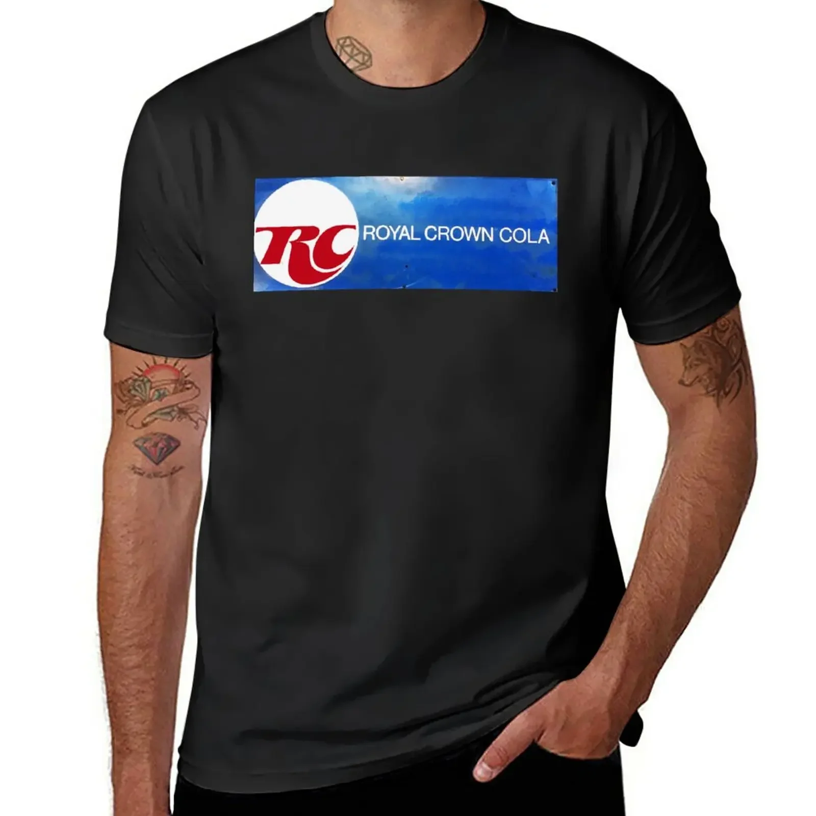 Новая футболка RC COLA ROYAL CROWN COLA с винтажным знаком, персонализированная винтажная футболка с рисунком, футболка в стиле аниме, мужская футболка