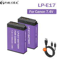 PALO LP E17 LP-E17 Battery with Type-C Input for canon sl2 sl3 RP 200 250D M3 M5 M6 750D 760D T6i T6s 800D 8000D 77D Kiss X8i