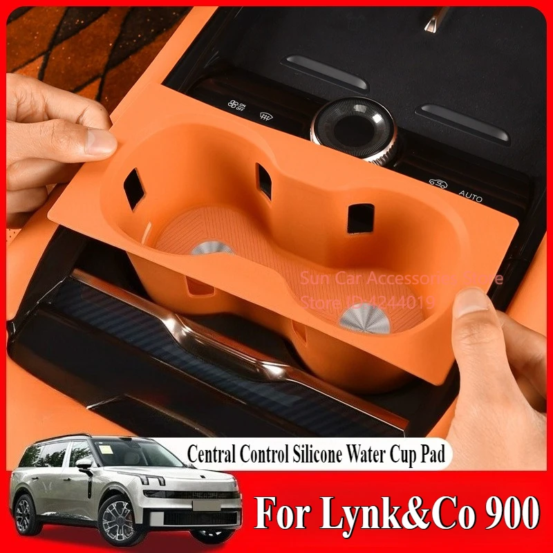 

Для Lynk & Co 900, специальный силиконовый коврик для чашки с центральным управлением, передний ряд, держатель для чашки, защитный коврик, аксессуары для салона автомобиля