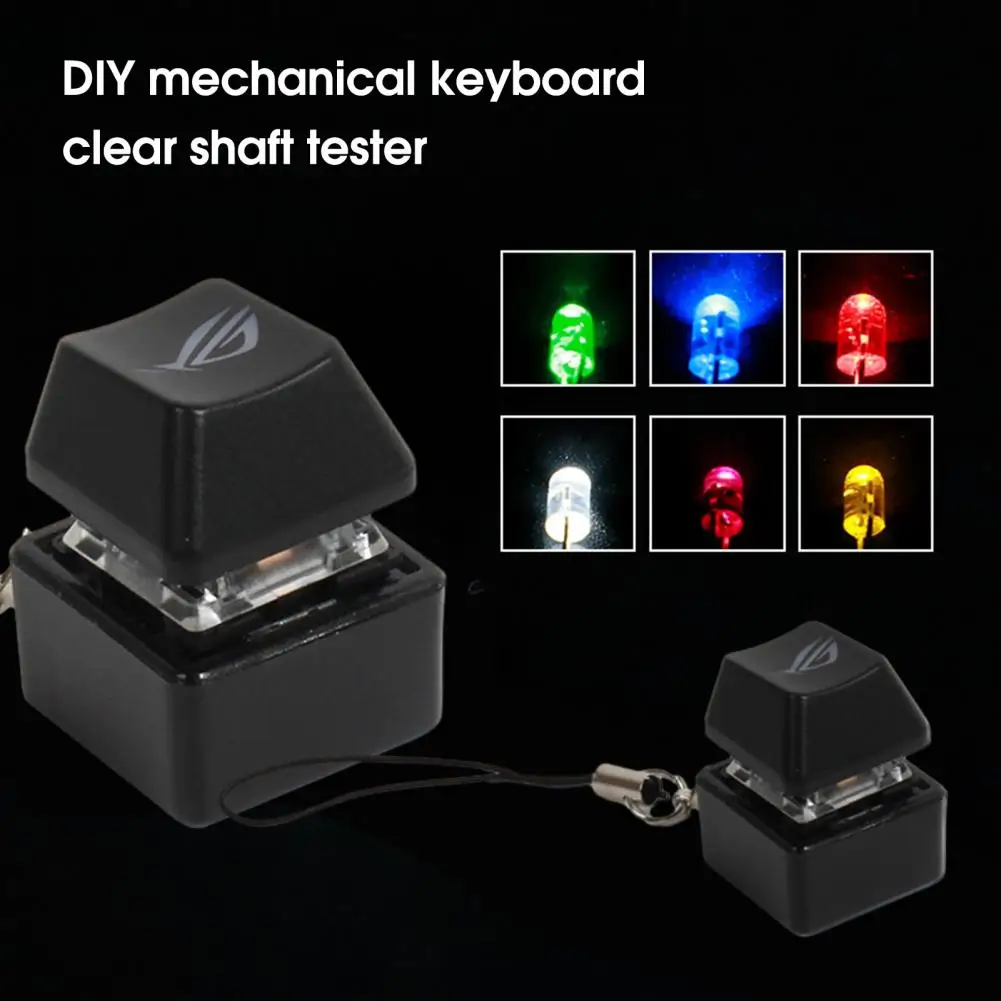 LED Light Key Cap Toy Tiger Bird Pattern Switch Mechanical Switch Keychain Keyboard Switch Tester Stress Relief Fingertip Fidget