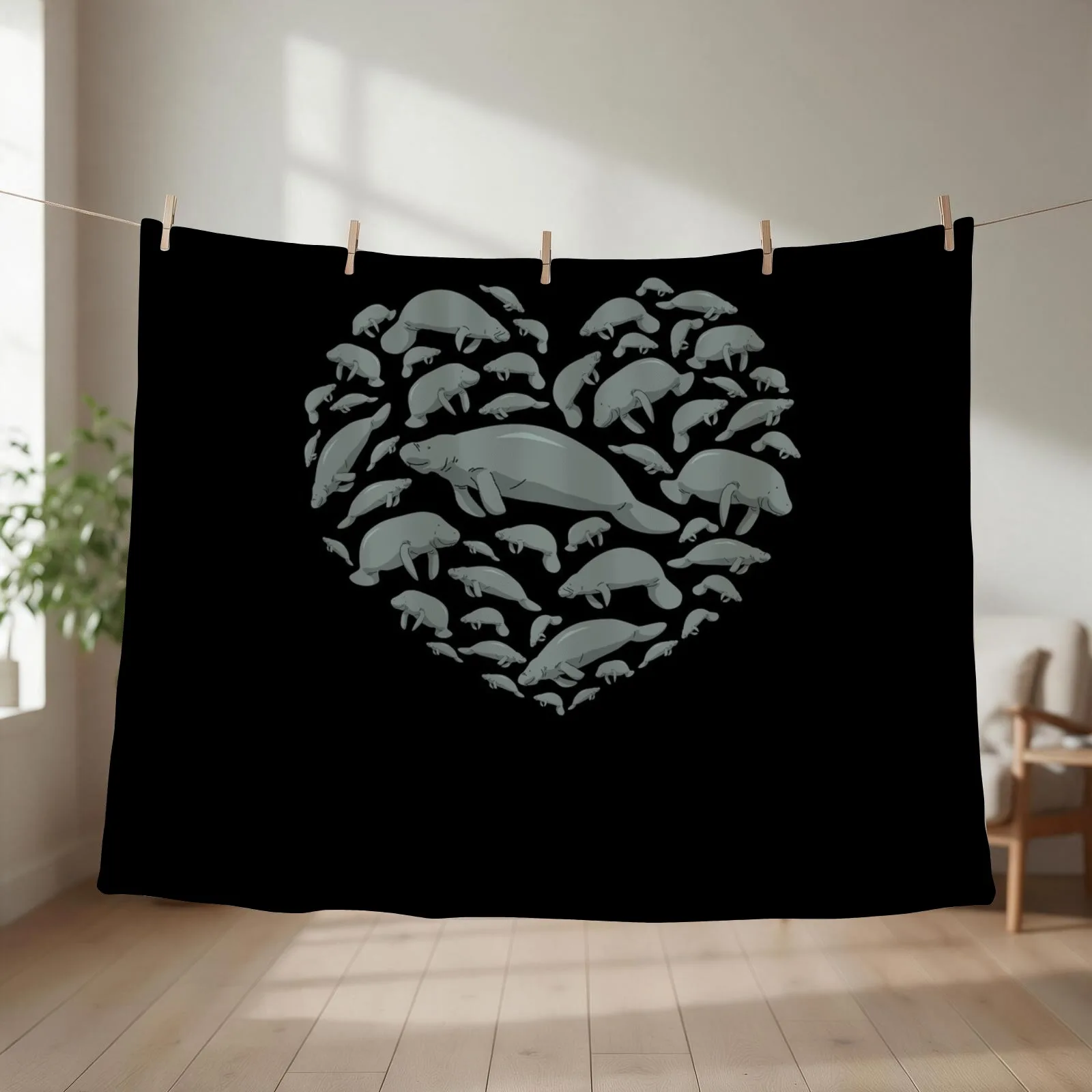 I Love Manatees Shirt Women Manatee Gift Men Floaty Potato Throw Blanket couch cozy soft plush fuzzy picnic outdoor blanket