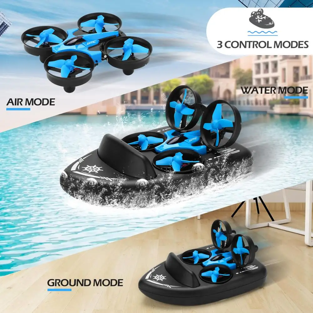 JJRC H36F RC Mini Drone Altitude Hold modalità Headless 3 in 1 Sea land Air flight 2.4G 6-Axis Quadcopter Boat RC elicottero giocattolo per bambini