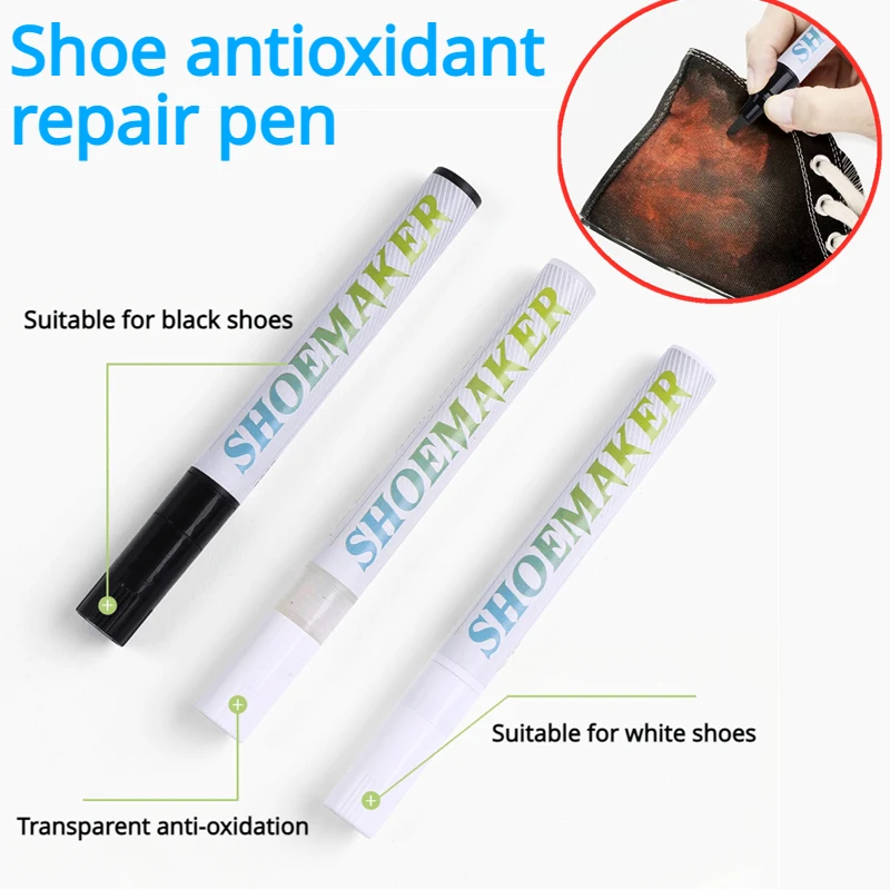 Sneakers Repair Pen nero bianco trasparente impermeabile Anti-ossidazione penna scarpe rimozione macchia colore complementare pulito giallo