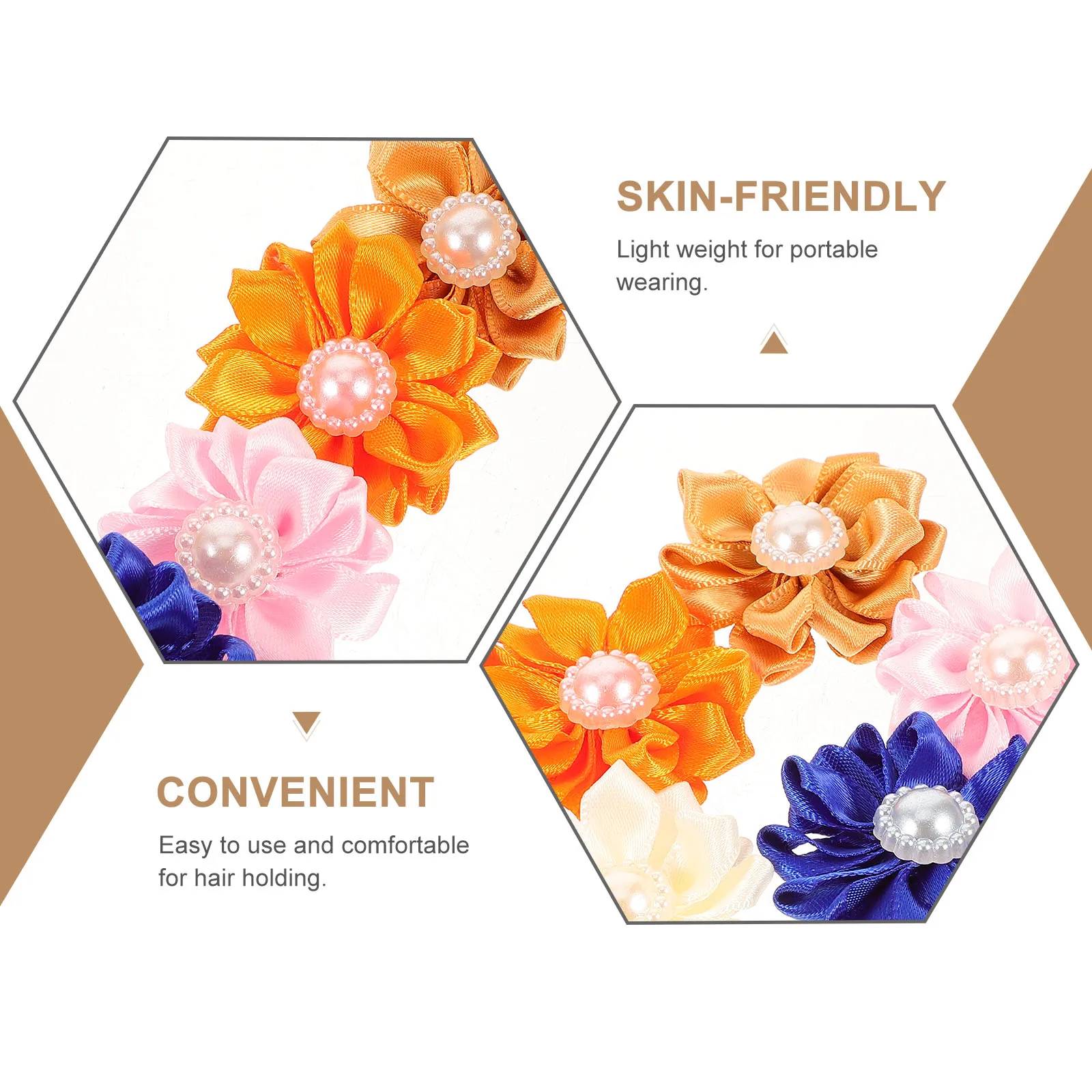 

20pcs Sunflower Pearl Lotus Hair Clips DIY Flowers Shape Charms Accessories Sewing Supplies Pink Beige Blue Gold Crafts