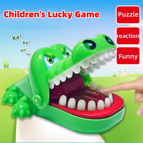 Crocodile Teeth Toys Children's Crocodile Bites Fingers Reaction Training Novelty Children's Lucky Game Trick Decompression Toy