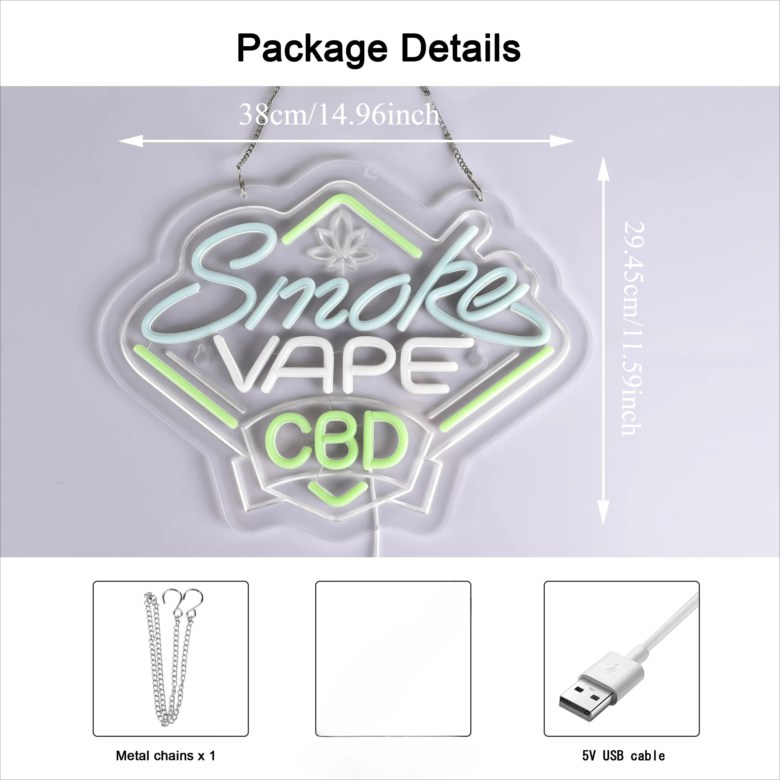 Smoke and Vape Shop Neon Sign Neon Lights Hanging Wall Art Decoration for Smoking Lounge Bar Retail Shops Man Cave Party Decor view 5