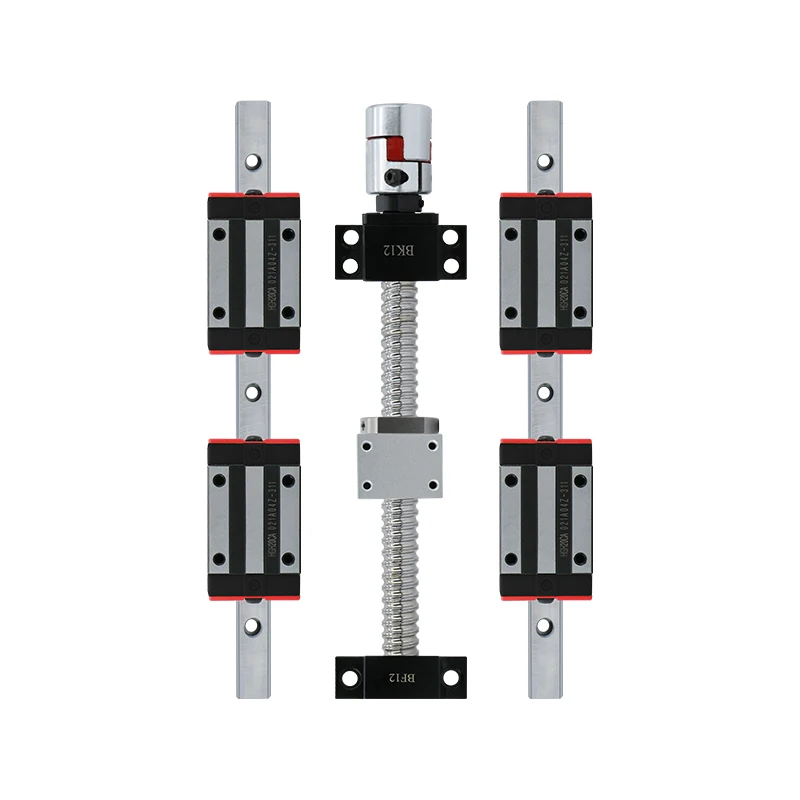 HGR20 Square Linear guide rail 6 set HGR20 - 400/860/1240mm + ball screw assembly SFU1605 + supporter BK12 BF12 CNC parts