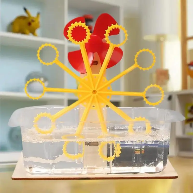 1Set kinderen DIY Handgemaakte Montage Modellen Puzzel Speelgoed Educatief Bubble Machine Speelgoed Kids Geschenken (Moet Jezelf Monteren)