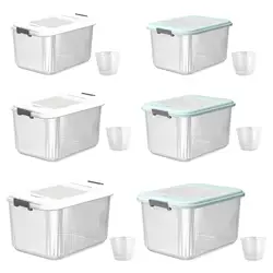 Grain Rice Storage Container Kitchen Organization Rice and Grain Storage Pantry Store for Flour Nuts Dry Food Cereal Rice