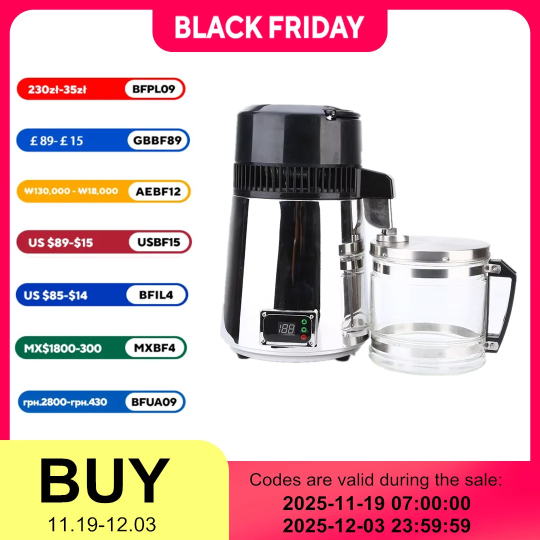 

Дистиллятор воды SUSWEETLIFE 4 л из нержавеющей стали