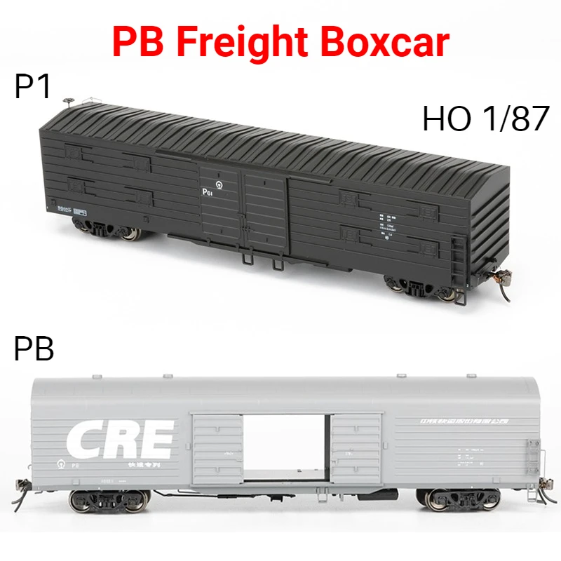 

CMR HO Type 1/87 Carriage Model PB/P61 Boxcar Freight Car with Open Doors Black or Gray Paint Options Toy Train Boy Toy Gift