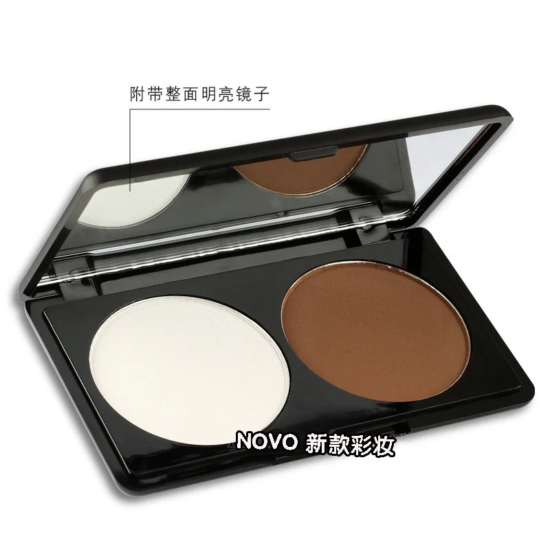 NOVO двухцветная контурная пластина High Light Contouring Plate Тени для носа High Light Shadow Тени для носа Пудра Пластина для румян