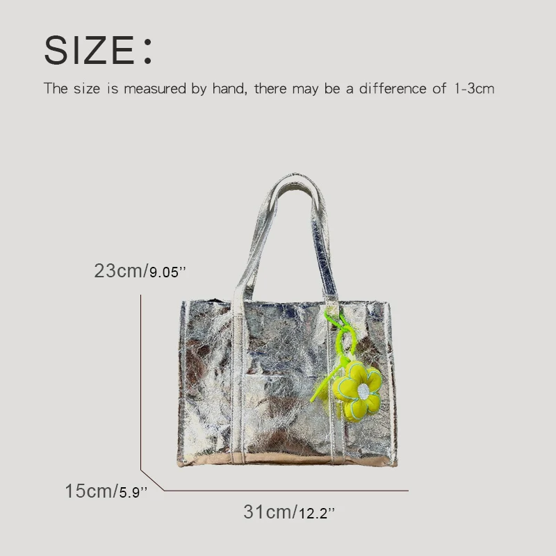 MEDIOW Korean Fashion Tote Bag For Women Luxury Designer Handbag And Purse 2024 New In PU Appliques Top Handle Underarm Shoulder