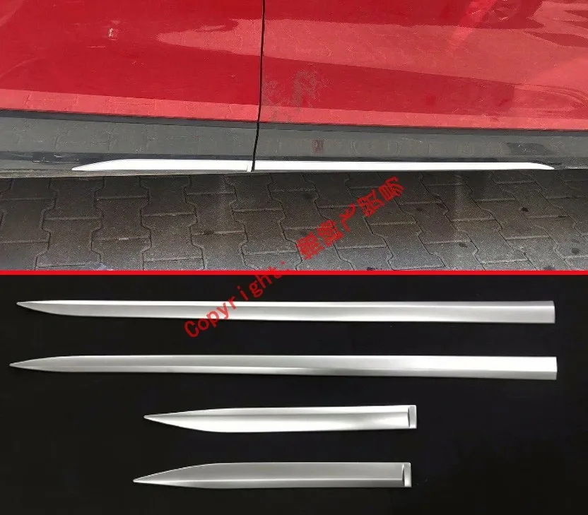 ABS Pearl Chrome Side Door Body Molding Moulding Trim For Audi Q2 2018 2019 Car Accessories Stickers