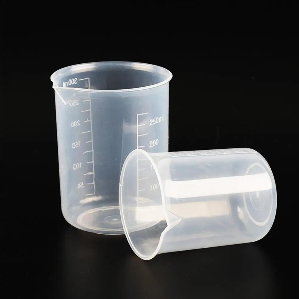 Transparent Scale Plastic Measuring Cup V Shape Mouth Laboratory Beakers Milk Tea Store Measuring Cup Volumetric Beaker Kitchen