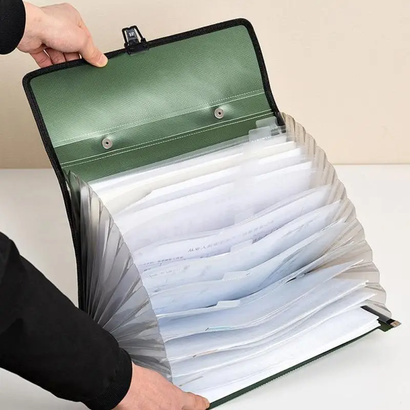 Erweiterbarer Dokumenten-Organizer, Papieraufbewahrungsmappe, Multifunktions-Aktenmappe, Portfolio-Kombi-Tasche – Detail 10