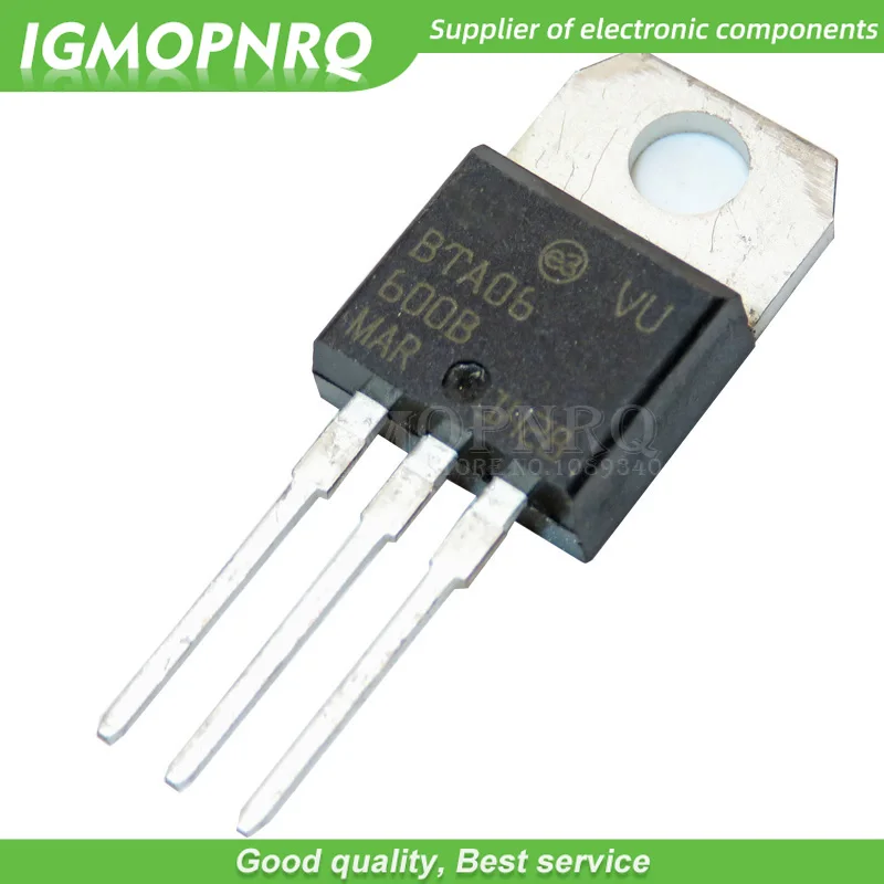 10pcs free shipping BTA06-600B BTA06 BTA06-600 TO-220 Triacs 6 Amp 600 Volt   thyristor  new original