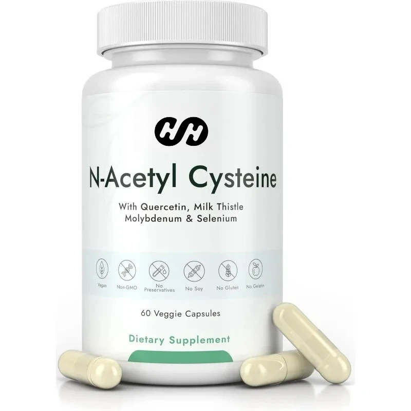 Vegetarian Liver Detoxification and Cleansing - NAC Supplement Containing Quercetin and Milk Thistle for Immune Support
