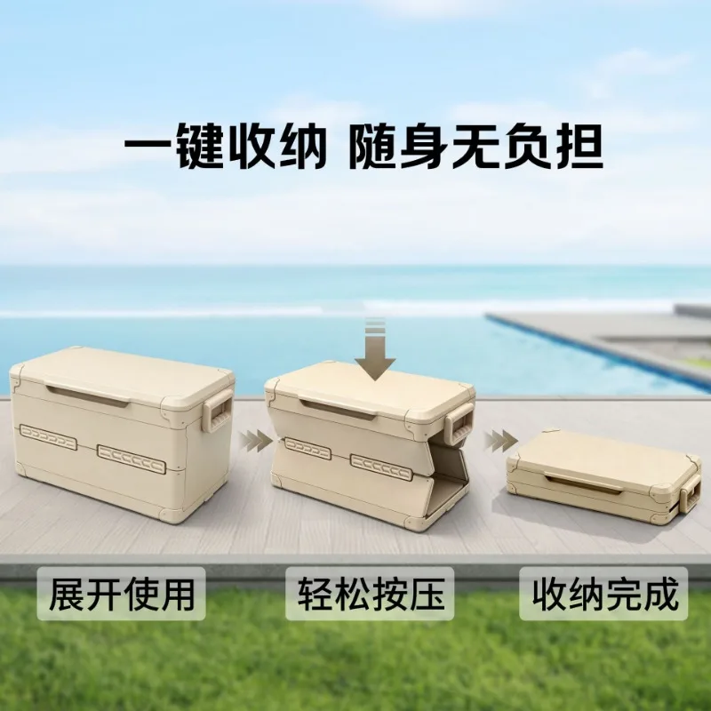 Amazon hard foldable incubator, portable fresh-keeping large ice bucket food refrigerator cross-border customized wholesale