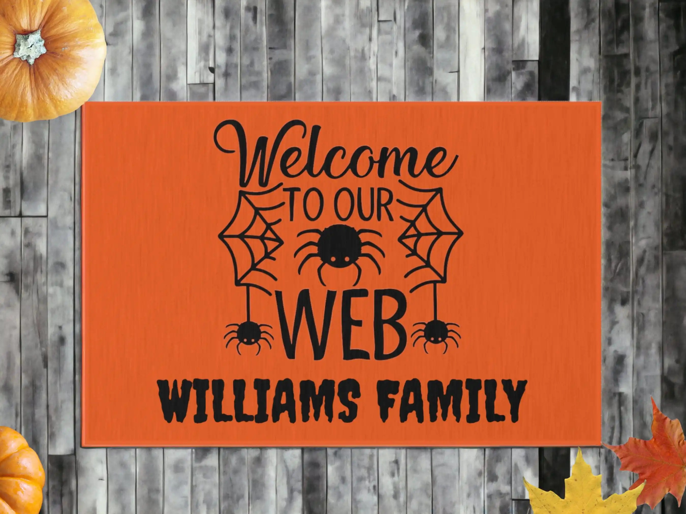 

Welcome Halloween Doormat Indoor | Welcome to Our Family Doormat | Fall Doormat | Fall Welcome Doormat | 4 Colors