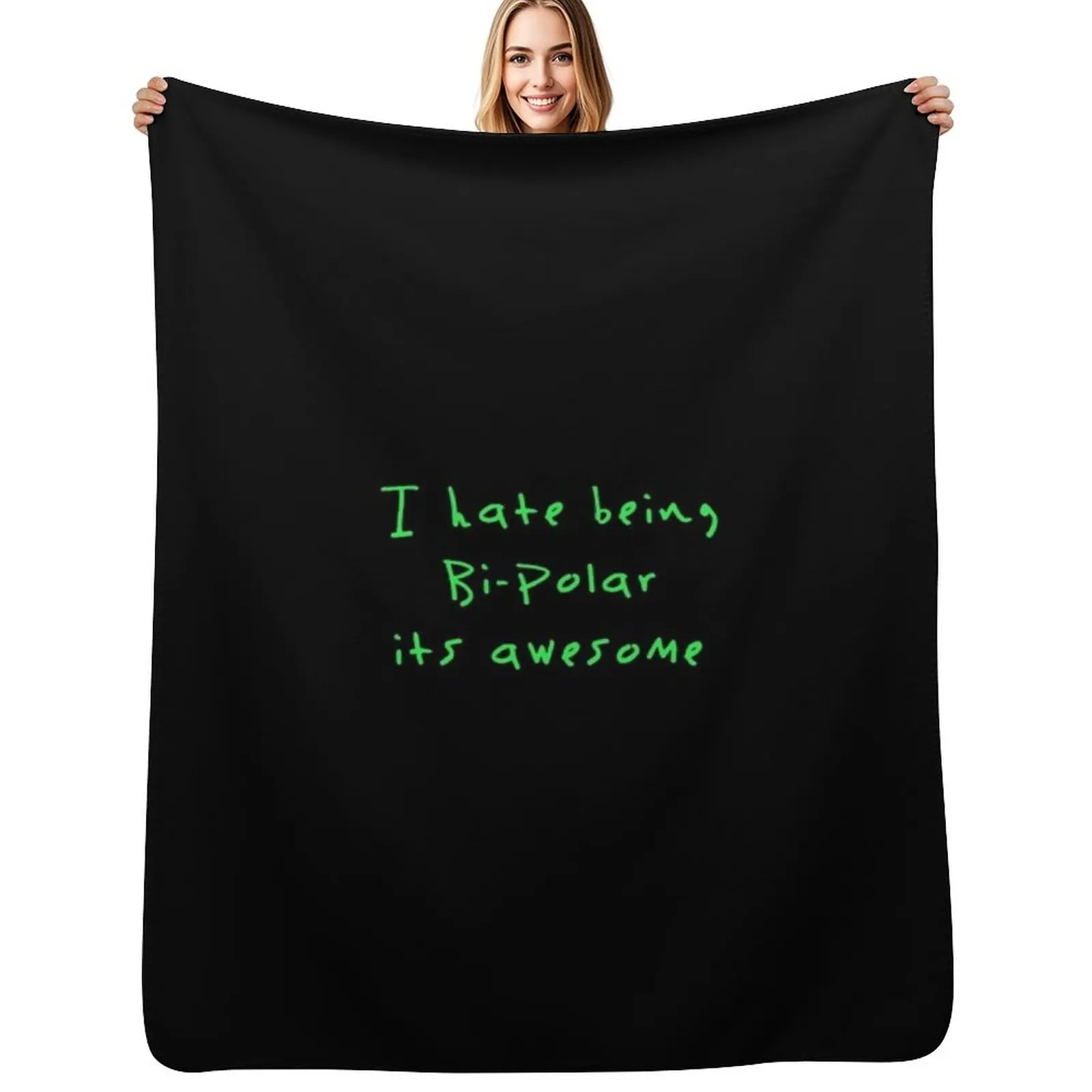 

i hate being bipolar its awesome Kanye West Throw Blanket christmas decoration Comforter For Decorative Sofa Warm Blankets