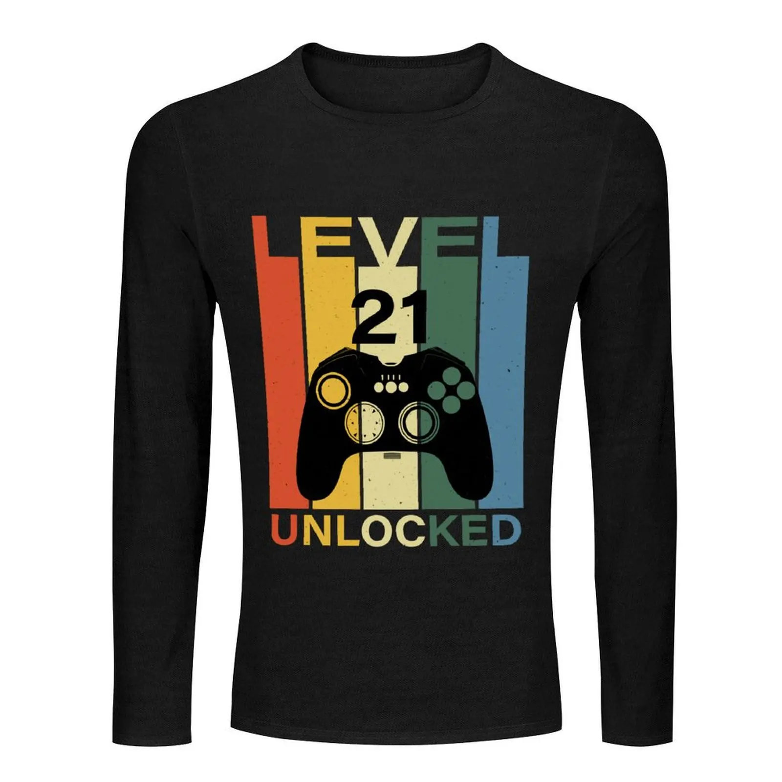 Level 21 Unlocked Long T-Shirt boys t shirts Anime t-shirt fitted t shirts for men