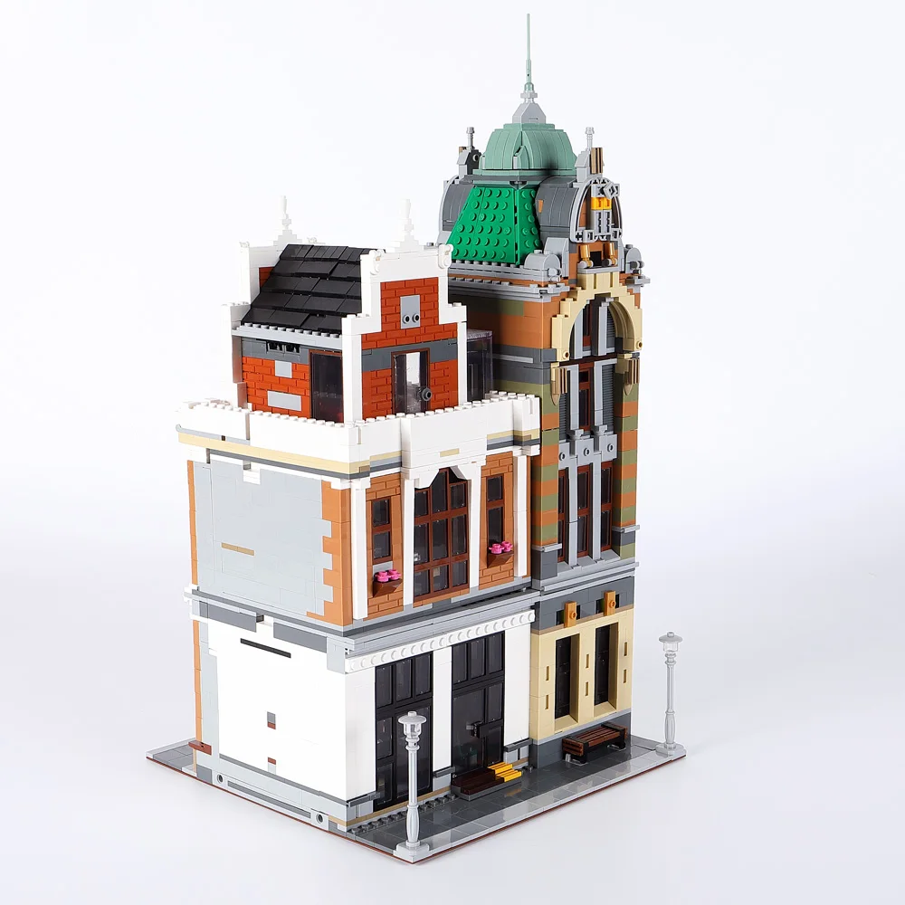 Creative 89126 JIESTAR Expert Moc Post Office Street View 4133Pcs Brick Modular House Building Blocks Model Toys European Town