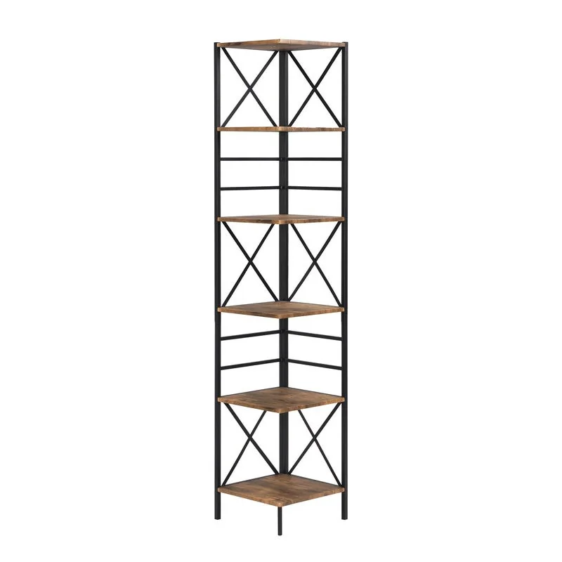 

Iron wood floor corner rack household simple creative storage rack living room ornament display floor rack