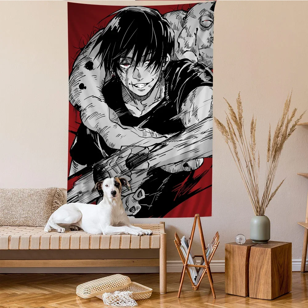 Jujutsu Kaisen Fushiguro Toji Cartoon Tapestry Art Science Fiction Room Home Decor Wall Hanging Sheets