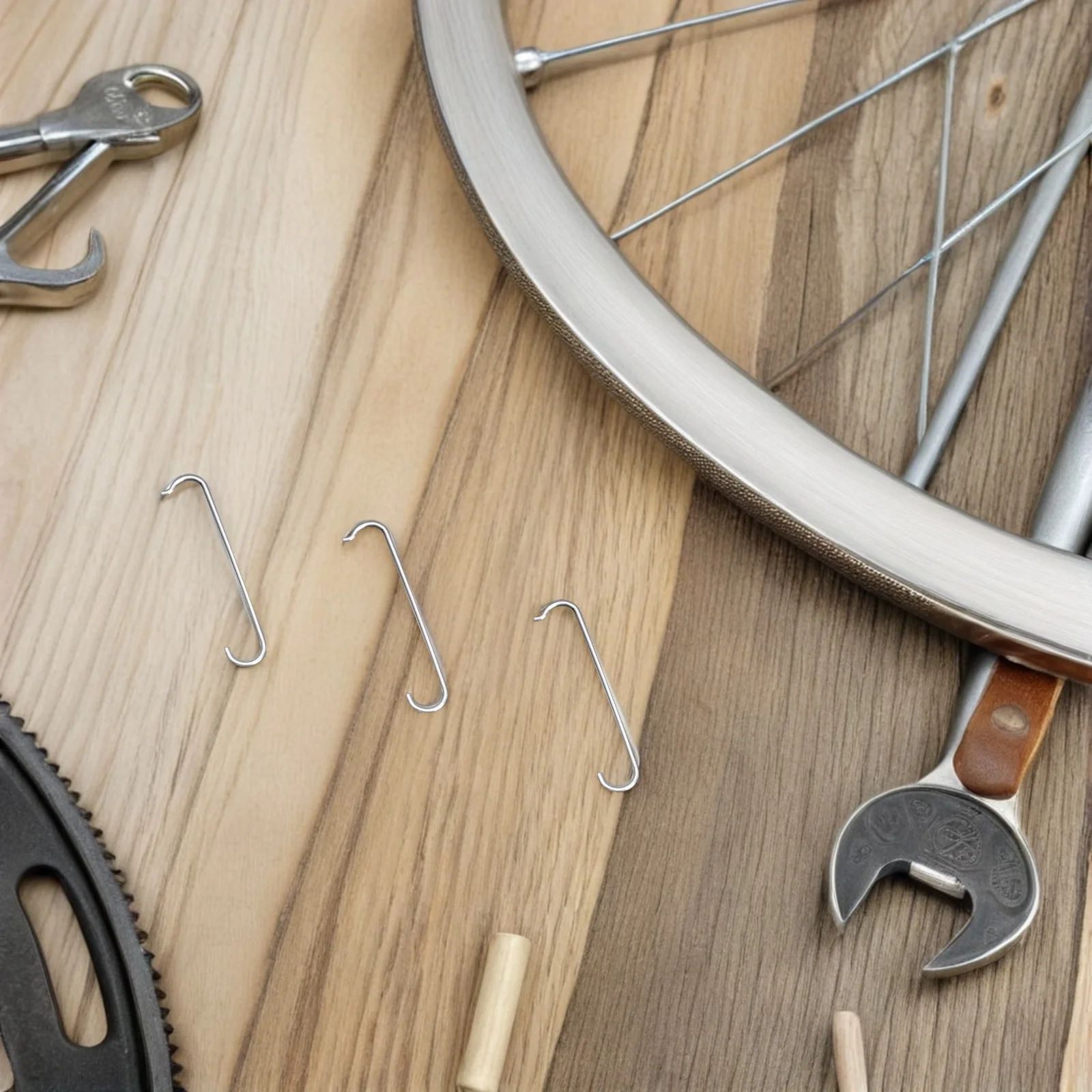 

2Pcs Bicycle Chain Hook Tool Multi Functional Stainless Steel for Efficient Chain Connection and Cutting Silver