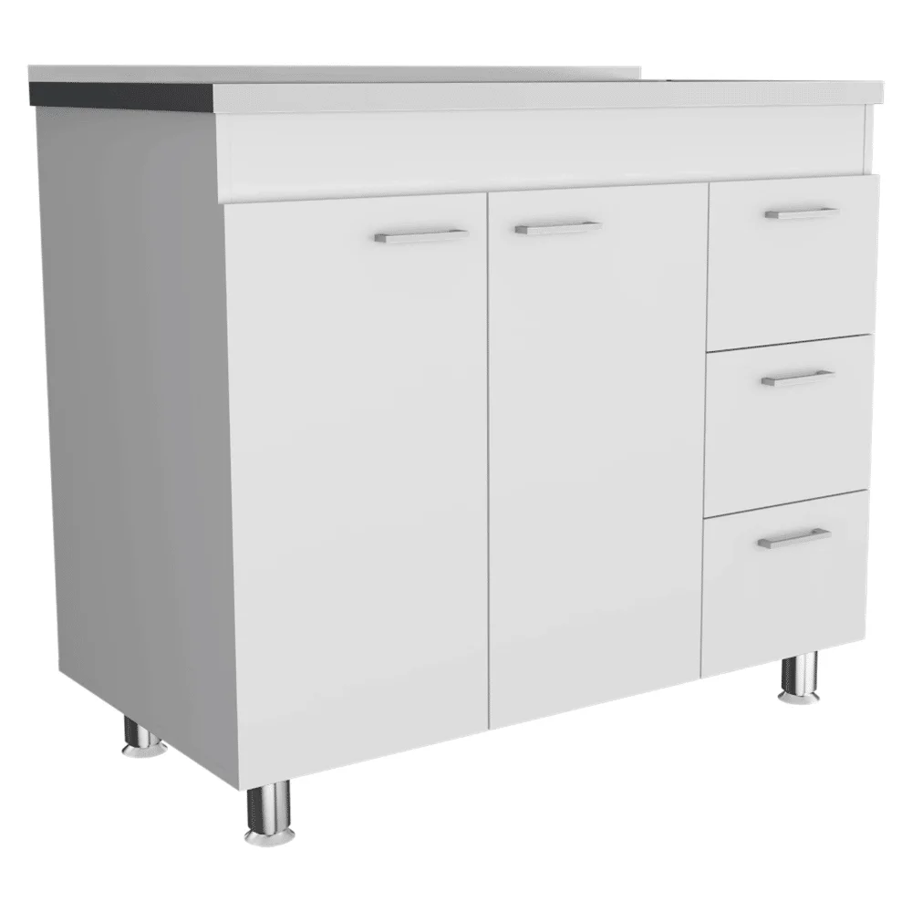 

Rushville Base Double Door Cabinet, Three Drawers