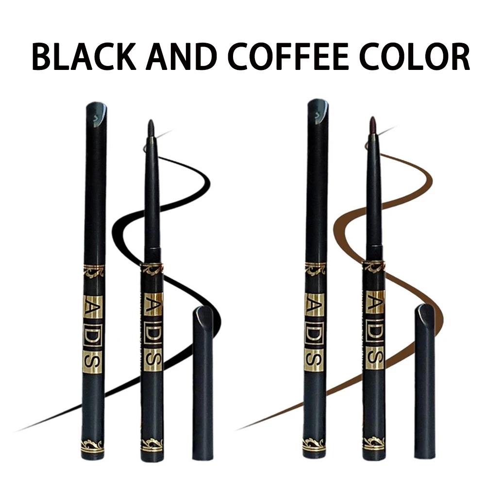 

Two Colors Long-Lasting Waterproof Sweat-Resistant for Bold Eye Makeup Black Eyeliner Pencil Smudge Proof Ideal Gift