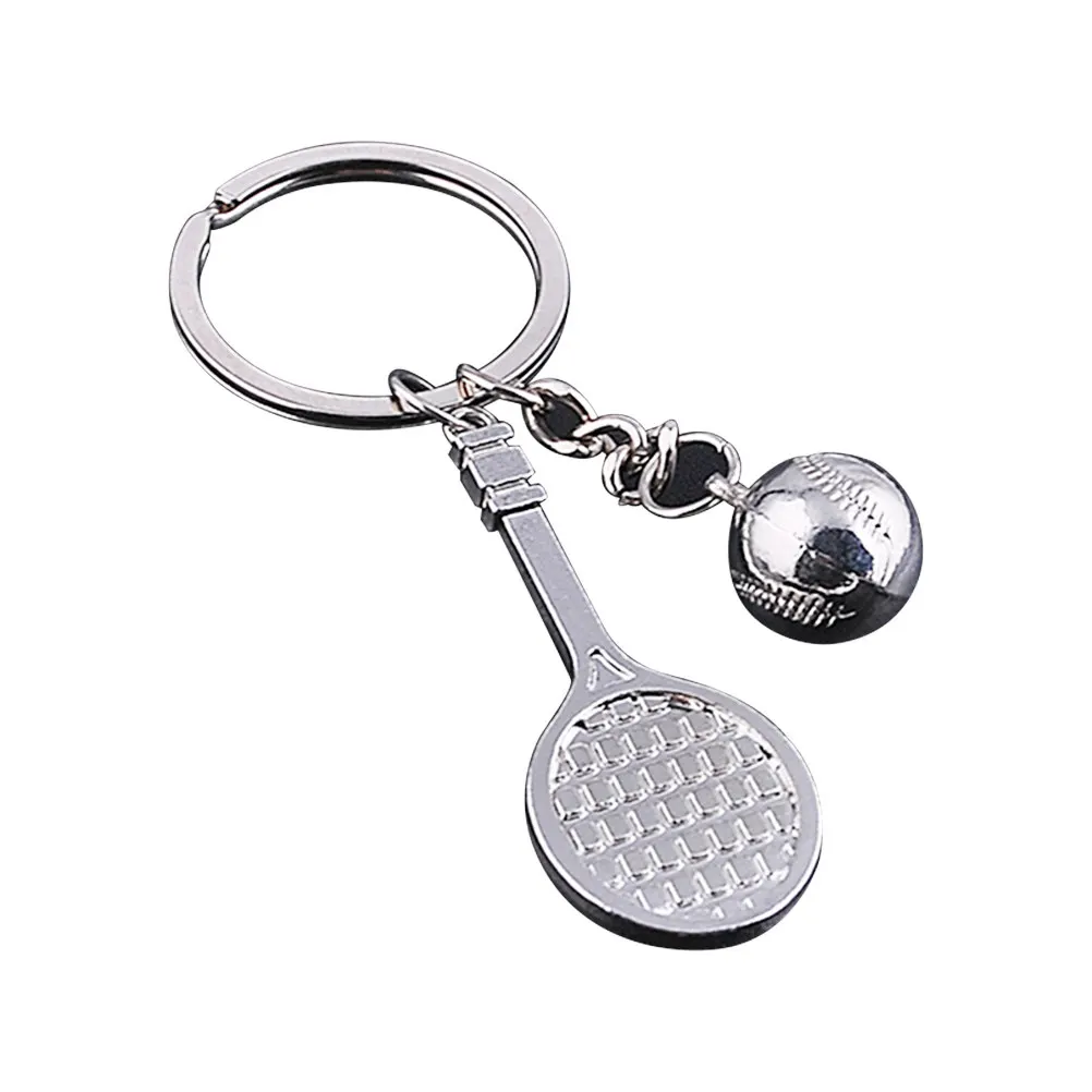 Creative Tennis Keychain Featuring Ball Racket Pendant Premium Metal Keyring for Bag Phone Car Keys Sports Party Decor Tennis