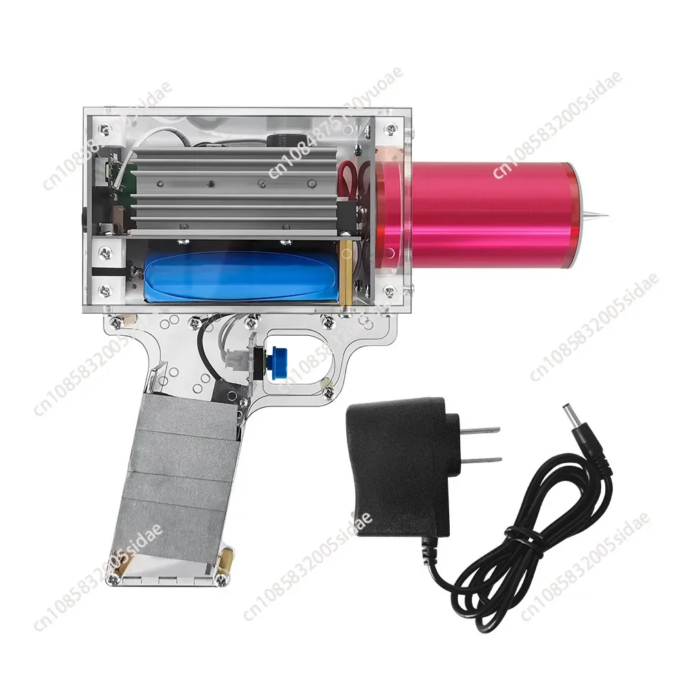 Third Generation Plus 80W 6A Tesla Coil Gun Portable Handheld Tesla Coil High Voltage Generator Artificial Lightning Tesla Coil