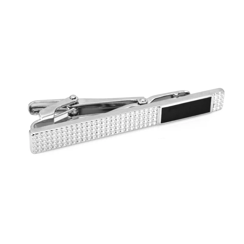 Classic Enamel Burn Clips para homens e mulheres, Tie Clips, Acessórios para camisas de negócios, Metal, Preto, Joalheria