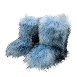 Women Winter Furry Fashion Boots Comfortable Y2K Warm Personality Snow Boots Suitable for Christmas Role Playing