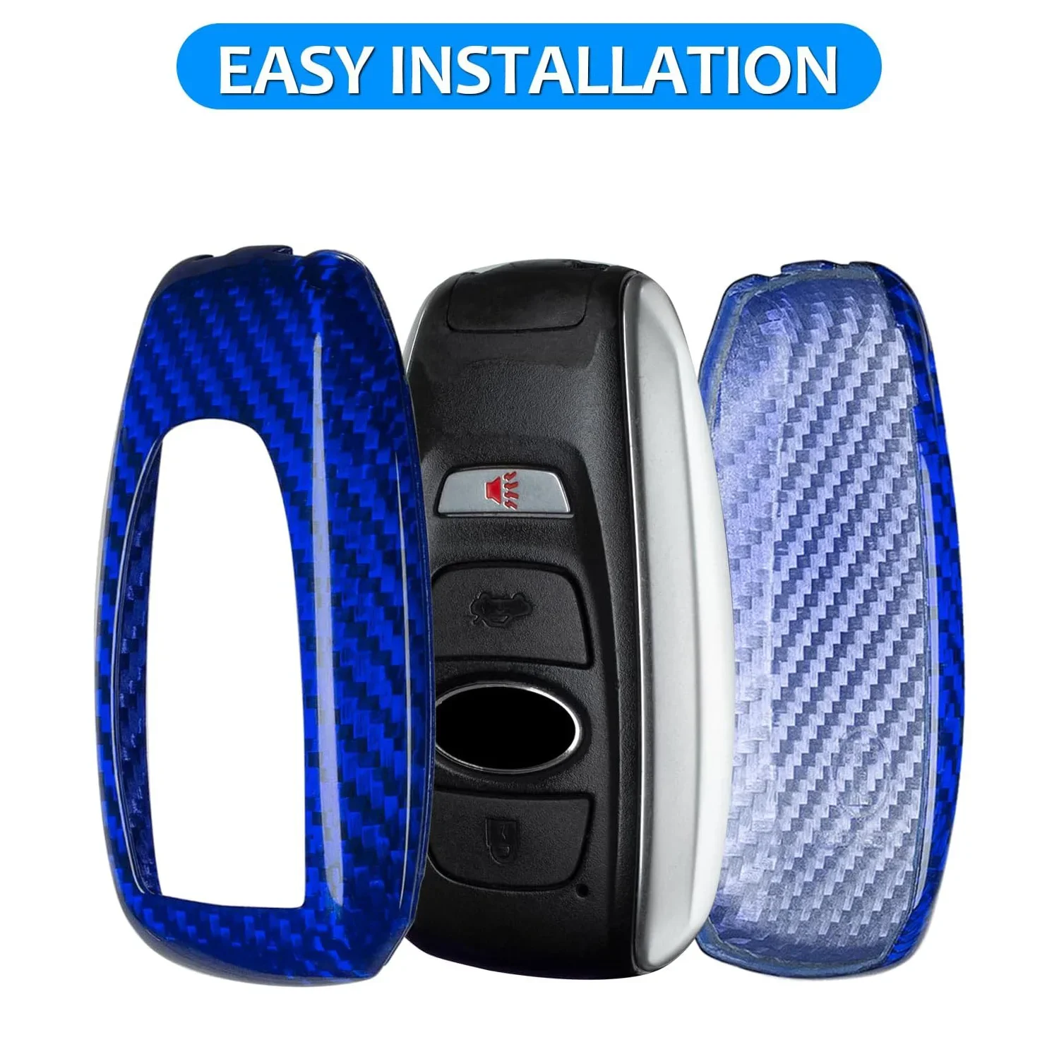 غطاء مفتاح فوب من ألياف الكربون لسوبارو مفتاح قذيفة لسوبارو BRZ XV Outback Ascent Crosstrek WRX ليجاسي فورستر ملحقات ذكية