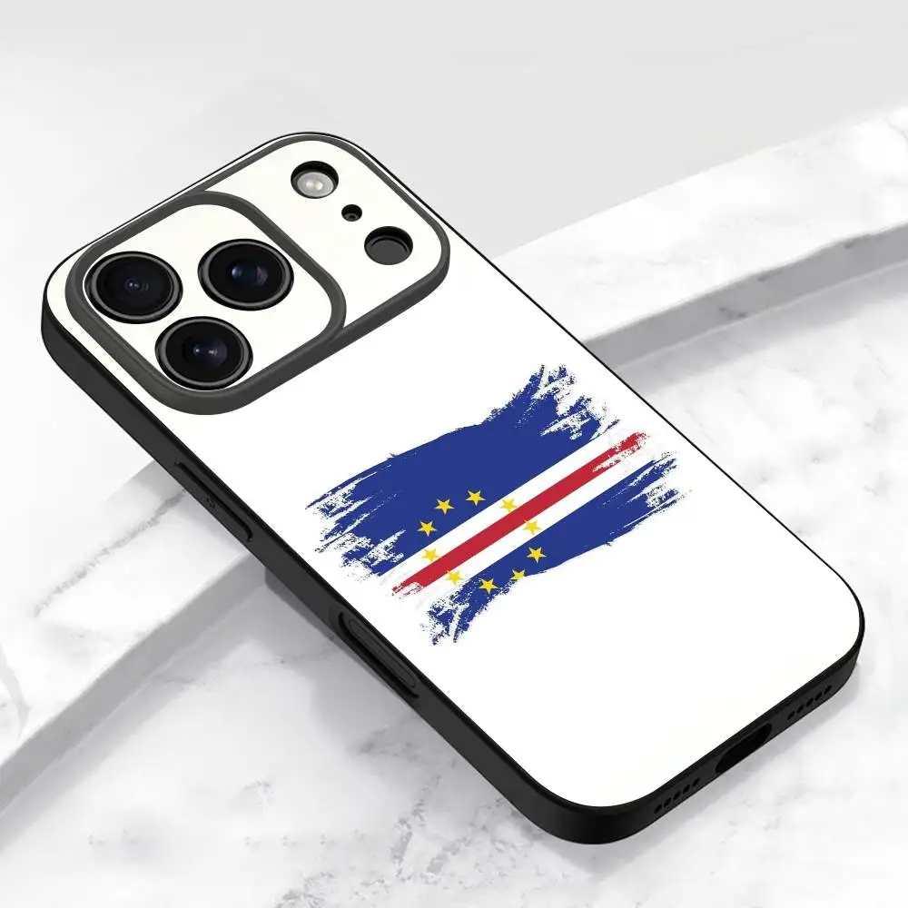 أفريقيا كيب فيردي جواز السفر العلم جراب هاتف آيفون 15,16,12,14,13,11,17,Pro,Max,Plus,E,Air,غطاء أسود صغير #5