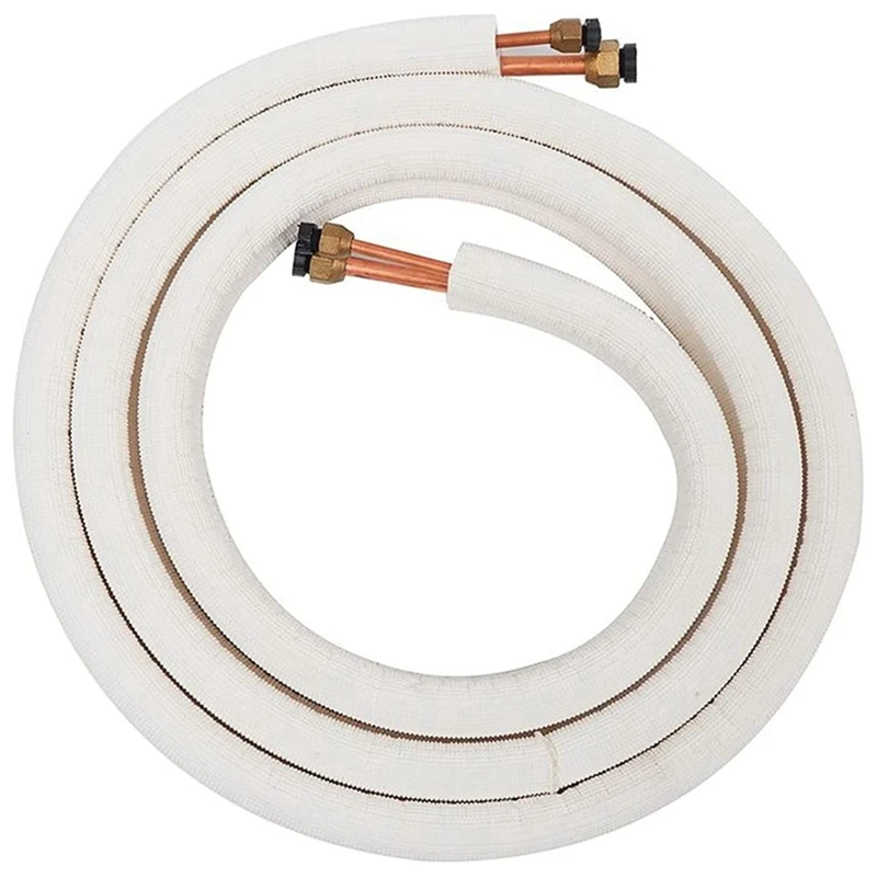 3Meter Air Conditioner Pair Coil Tube 1/4In 3/8In Insulated Copper Line Wire Set Air Conditioner Parts Refrigerant Tube